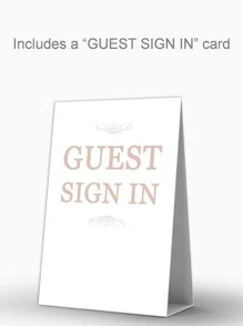 Gold Foil Message Book And Pen, 9"X7" Hard Cover Guest Book For Weddings, Parties, Events Visitors To Sign - Rose gold - View 5