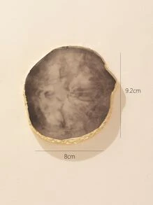 流行树脂美甲调色板，树脂仿天然玛瑙美甲展示板，男女通用轻质小圆形指甲油混合调色板，灰色 - 灰色 - 查看 4