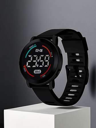 Reloj Electrónico Led, Diseño Deportivo Casual Y Sencillo Para Estudiantes Y Exámenes