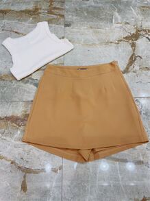 Women Shorts - 駝色 - 查看 2