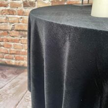 1pc 200gsm Velvet Rectangular Tablecloth For Wedding And Party Decoration - Black - View 4