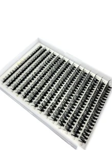 HBZGTLAD Diy睫毛延長280叢漫畫睫毛卷狀個性睫毛延長睫毛叢diy在家 - 黑色 - 查看 5