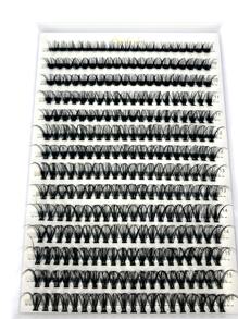 HBZGTLAD Diy睫毛延長280叢漫畫睫毛卷狀個性睫毛延長睫毛叢diy在家 - 黑色 - 查看 3