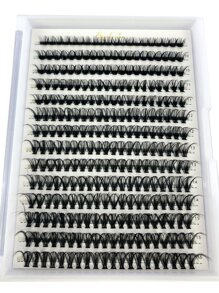 HBZGTLAD Diy睫毛延長280叢漫畫睫毛卷狀個性睫毛延長睫毛叢diy在家 - 黑色 - 查看 1