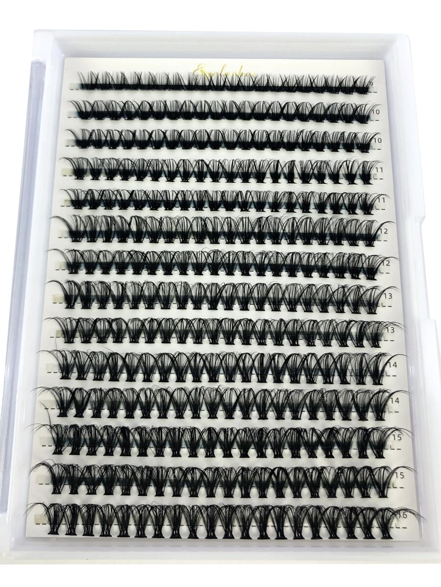 HBZGTLAD Diy睫毛延長280叢漫畫睫毛卷狀個性睫毛延長睫毛叢diy在家 - 黑色 - 查看 1