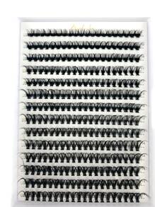 HBZGTLAD Diy睫毛延長280叢漫畫睫毛卷狀個性睫毛延長睫毛叢diy在家 - 黑色 - 查看 2