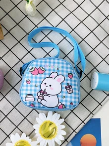 Children's Cute Cartoon Style Cross Body Bag Coin Purse Mini Shoulder Bag - Blue - View 2