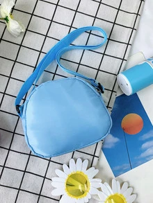 Children's Cute Cartoon Style Cross Body Bag Coin Purse Mini Shoulder Bag - Blue - View 8