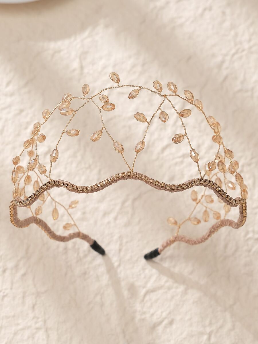 时尚水晶珠编织网发带，派对皇冠，发箍，发圈，头饰，发饰