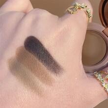 Polvo de cejas de larga duración de 3 capas y 3 colores para el cuidado de la línea del cabello - gris pardo - Ver 3