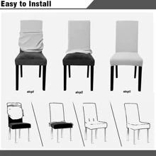 新設計聖誕椅墊通用彈性椅套,家庭裝飾用品,酒店,廚房,節日椅套