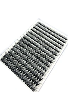 1 Box/280 Bundles 40d Mixed Length False Eyelashes Faux Mink Individual Natural Thick Eyelash Extensions For Makeup Lash Clusters,Eye Lash Clusters,Individual Eyelashes,Lashes,Fake Lashes - Black - View 7