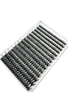 1 Box/280 Bundles 40d Mixed Length False Eyelashes Faux Mink Individual Natural Thick Eyelash Extensions For Makeup Lash Clusters,Eye Lash Clusters,Individual Eyelashes,Lashes,Fake Lashes - Black - View 5