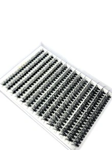 1 Box/280 Bundles 40d Mixed Length False Eyelashes Faux Mink Individual Natural Thick Eyelash Extensions For Makeup Lash Clusters,Eye Lash Clusters,Individual Eyelashes,Lashes,Fake Lashes - Black - View 8
