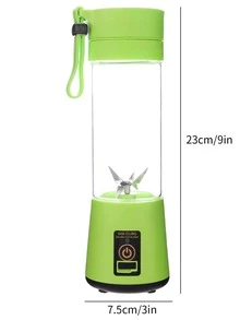綠色380ml電動便攜式攪拌機，帶可充電電池，廚房果蔬攪拌機，攜帶式果汁機和搗拌機，適用於榨汁和檸檬 - 綠色 - 查看 4