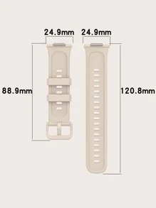 Correa de reloj de silicona de color rojo para Watch Fit 2 - Beis - Ver 5