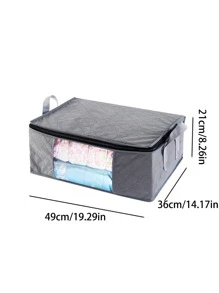 1 túi đựng quần áo họa tiết hình học - Xám - Xem 2