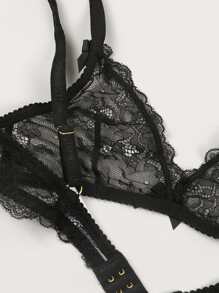 Women's Sexy Ultra-thin Sheer Bra - Black - View 3