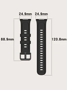Red Silicone Strap For Watch Fit 2 - Black - View 5