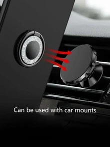 1 Máy Tính Sáng Tạo Từ Vòng Dây Có Thể Gập Lại Xoay 360° Khóa Vòng Kim Loại Slouchy Giá Đỡ - màu đen - Xem 2