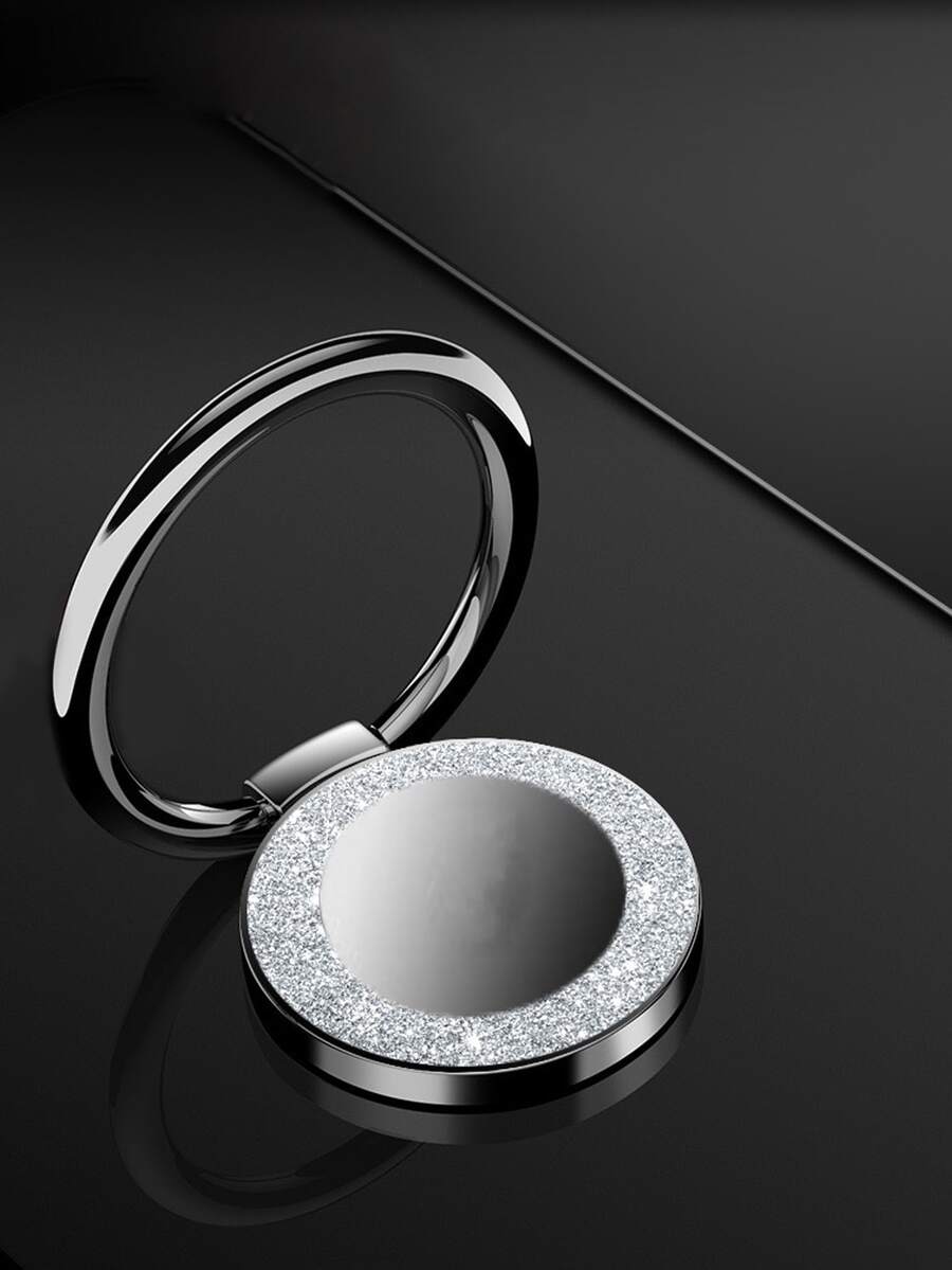 1 Máy Tính Sáng Tạo Từ Vòng Dây Có Thể Gập Lại Xoay 360° Khóa Vòng Kim Loại Slouchy Giá Đỡ - màu đen - Xem 1