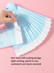 200个/包 90*260mm 一次性消毒袋，适用于美甲工具、指甲锉、钢推棒，自封袋，高压灭菌指示袋 - 藍色 - 查看 5