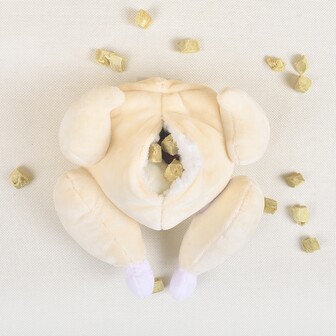 Muñeca de pollo guisado con muñecas pequeñas incorporadas que pueden hacer sonidos, adecuado para gatos y perros