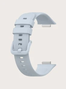 Red Silicone Solid Color Watch Band Strap Compatible With Huawei Watch Fit 2 - Baby Blue - View 6