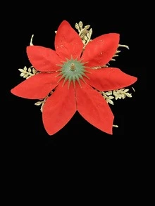 金色擬真花髮箍,裝飾花適用於節日和