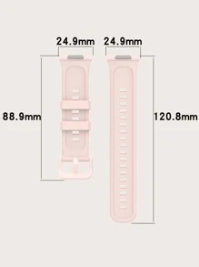 红色纯色硅胶表带（适合 Watch Fit 2） - 淺粉色 - 查看 5