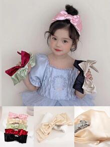 1 Miếng Sành điệu Lạc đà Màu sắc Nhiều lớp Bowknot Kẹp tóc Dành cho Cô gái , Thích hợp Đối với Cuộc sống hàng ngày Hoặc Kỳ nghỉ - Lạc đà - Xem 2