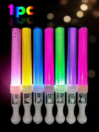 1入組LED熒光燈棒發光發亮短棒閃爍手掌棒音樂會條形派對支撐道具派對
