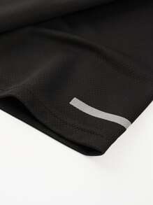 3入組男士速幹網眼運動衫,休閒透氣寬鬆t恤,健身運動服,圓領短袖上衣,適用於戶外健身跑步運動服 - 黑色 - 查看 5