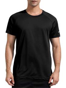 3入組男士速幹網眼運動衫,休閒透氣寬鬆t恤,健身運動服,圓領短袖上衣,適用於戶外健身跑步運動服 - 黑色 - 查看 3