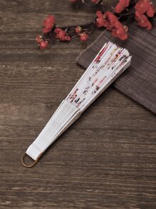 Breezier Chinese Style Elegant Blooming Flowers Decorative Fan