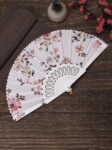 Breezier Chinese Style Elegant Blooming Flowers Decorative Fan