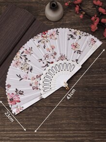 Breezier Chinese Style Elegant Blooming Flowers Decorative Fan