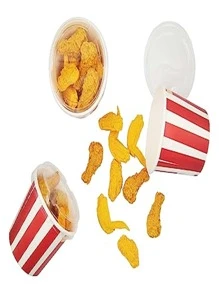 1pc/set 9pcs Fried Chicken Shape Eraser For Students Creative Stationery Pencil Eraser Office Supplies - Yellow - View 6