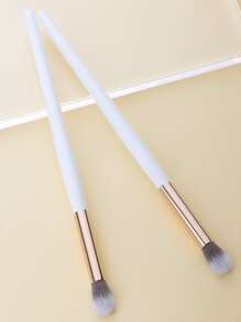 2支装铂金眼窝细节晕染化妆刷，眉刷，眼影刷 - 白色 - 查看 2