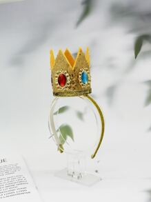 Party 1pc Ladies' Golden Peach Princess Headband Crown For Cos Role-Playing Prop Halloween - Multicolor - View 5