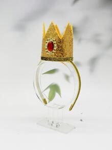 1pc Women's Golden Peach Princess Crown Headband Cosplay Costume Props - Red - View 5