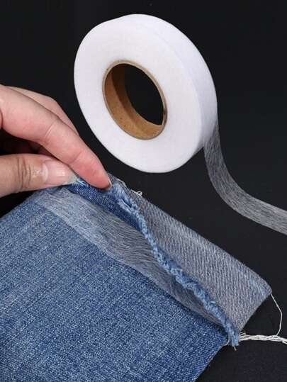 1 Pieza Cinta De Entretela Con Pegamento De Doble Cara De Bricolaje, Revestimiento Sin Tejer Adhesivo De Doble Cara Para Accesorios De Ropa