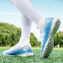 青少年訓練用足球鞋,高筒式,耐穿,防滑且時尚的ronaldo人字拖足球鞋 - 白色 - 查看 4