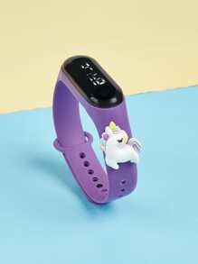 兒童 M3 觸控螢幕 LED 時尚簡約運動彩虹小馬電子錶 - 紫色 - 查看 3