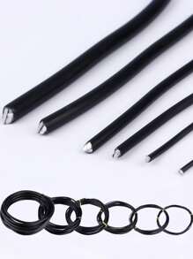1pc Bonsai Wire Plant Support Bonsai Training Wire Anodized Aluminum Garden Accessories For Plant Shapes 6 Size - Black - View 3