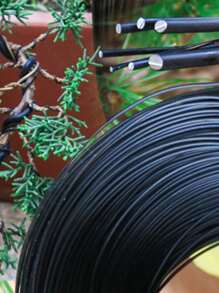 1pc Bonsai Wire Plant Support Bonsai Training Wire Anodized Aluminum Garden Accessories For Plant Shapes 6 Size - Black - View 6