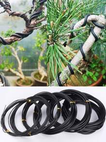 1pc Bonsai Wire Plant Support Bonsai Training Wire Anodized Aluminum Garden Accessories For Plant Shapes 6 Size - Black - View 7