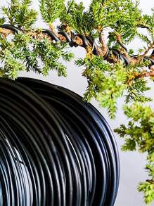 1pc Bonsai Wire Plant Support Bonsai Training Wire Anodized Aluminum Garden Accessories For Plant Shapes 6 Size - Black - View 11