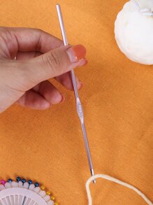 1入鋁製鉤針/手織工具/毛線鉤針 2.0/2.5/3.0/3.5/4.0/4.5/5.0/5.5/6.0/6.5/7.0/8.0/9.0/10.0/15.0毫米,隨機顏色 - 藕粉色 - 查看 1