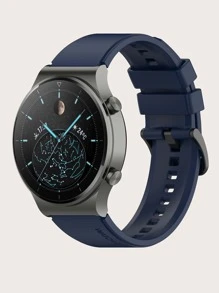 Silicone Watchband Compatible With Huawei GT 2 Pro - Dusty Blue - View 2